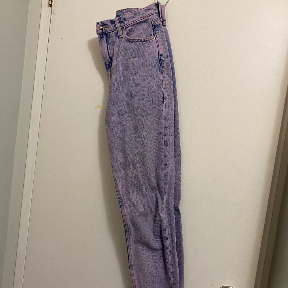 High Waisted Acid Wash Jeans